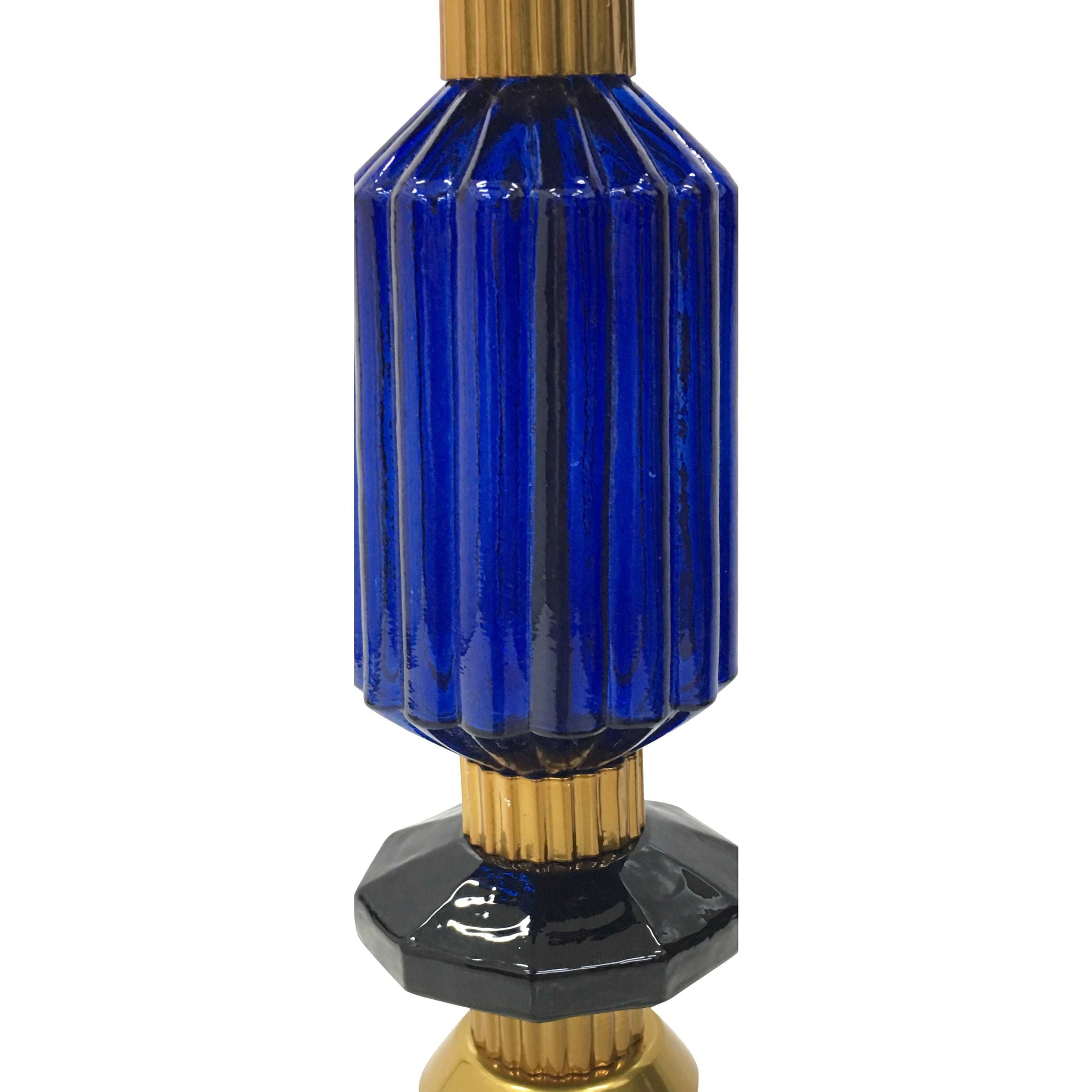 Arenal Ink blue and frosted glass pendant E27 60W