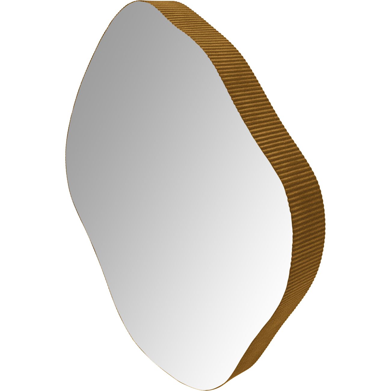 Fluidic Metal Framed Mirror Aged Champagne Finish Large 97x101cm