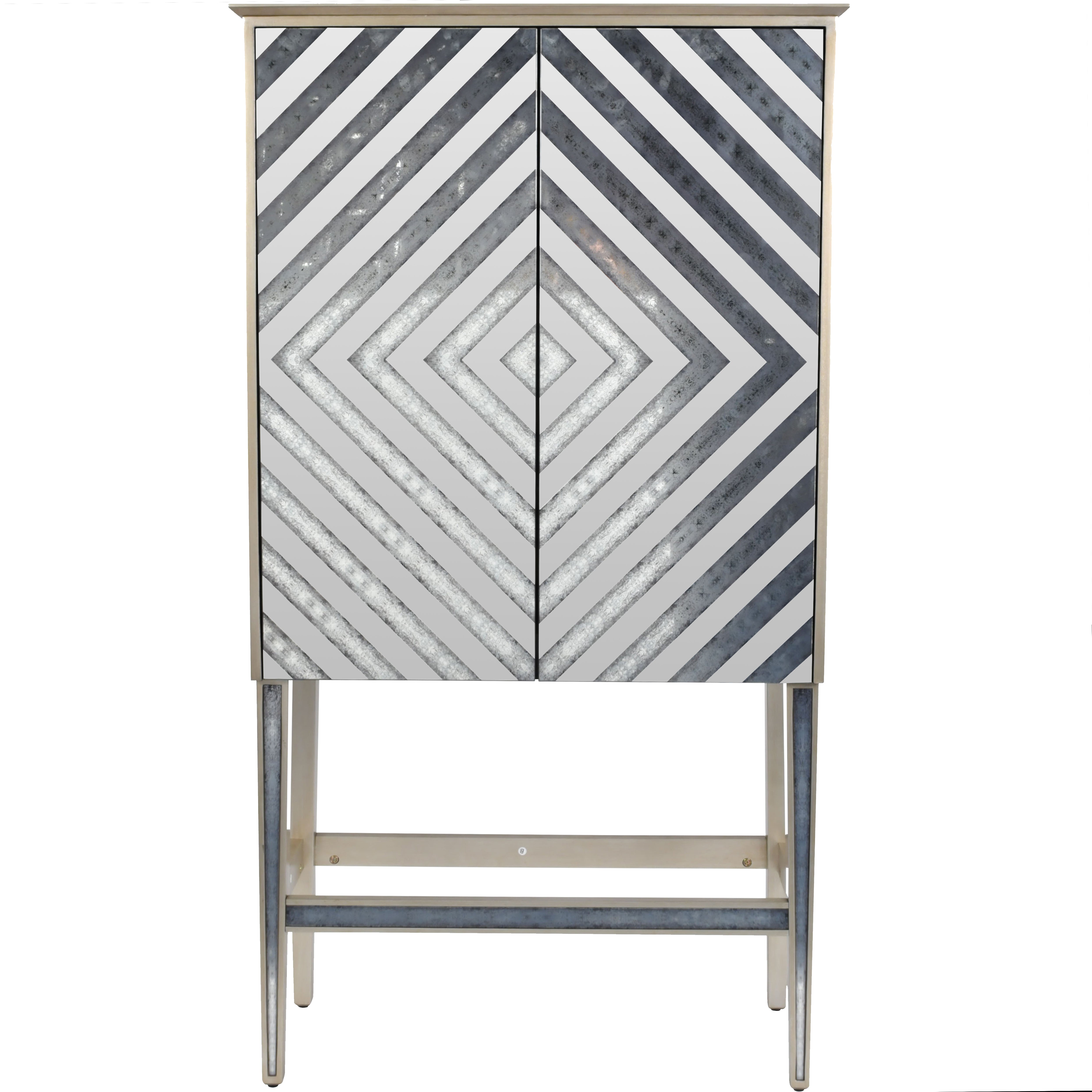 Lexis Antique Mirrored Bar Cabinet
