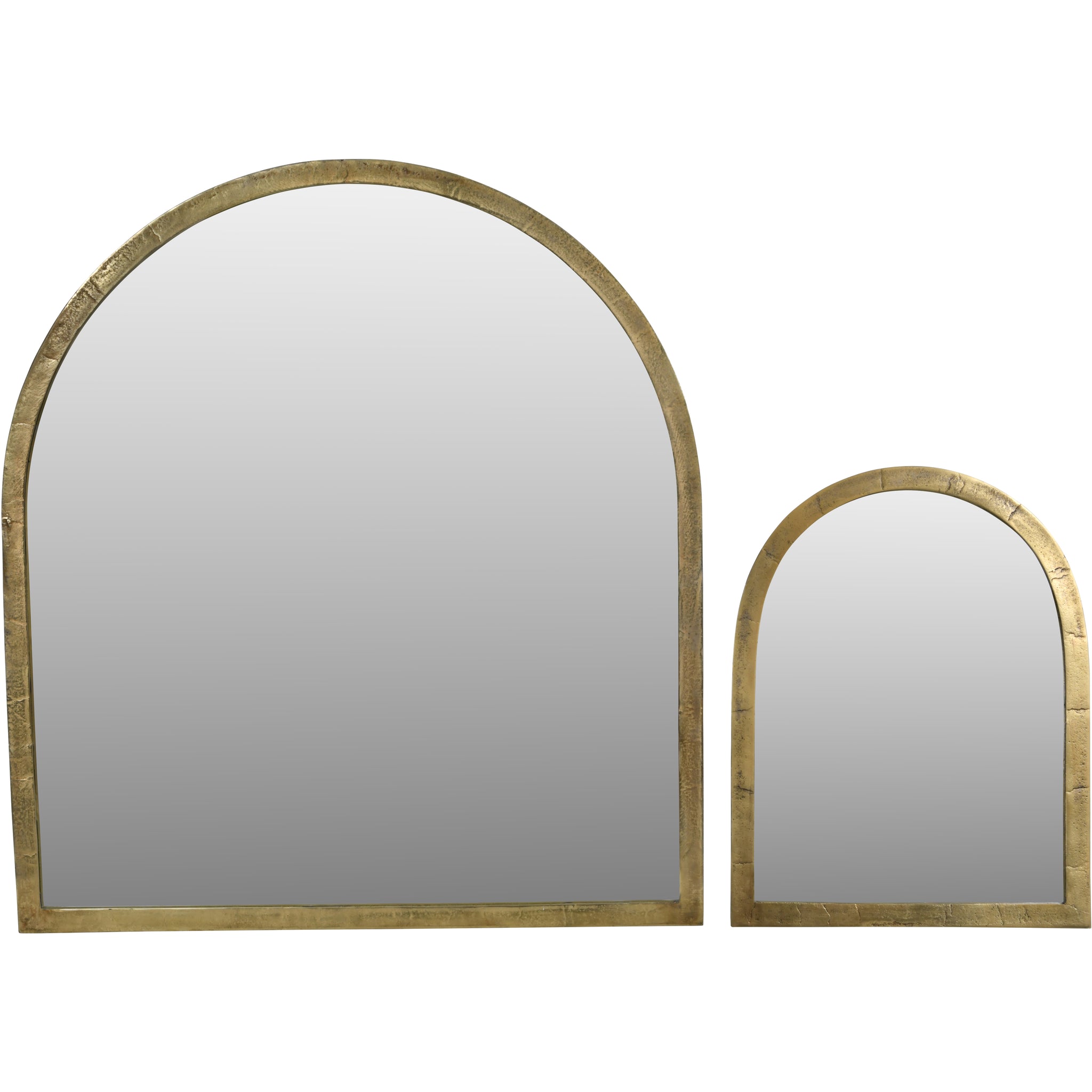 Window Arch Large Mirror in Brass Finish