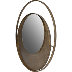 Circles Iron Mirror Aged Gold 100cm diamater