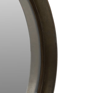 Helsinki Brass Textured Round Mirror 100cm