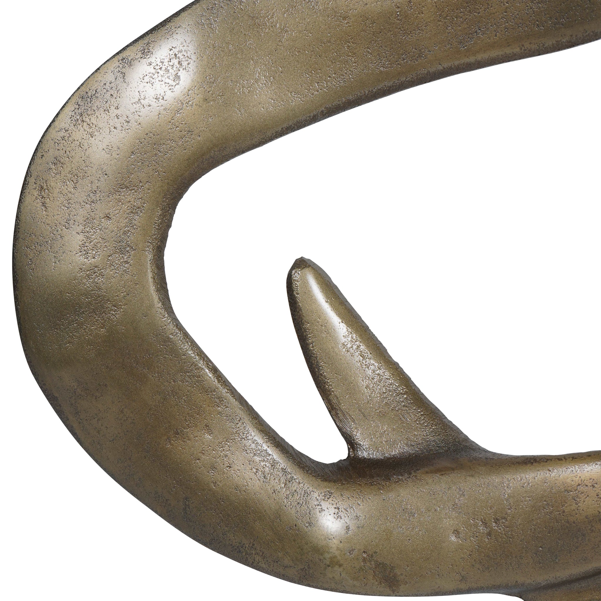 Aisling Small Textured Brass Abstract Sculpture