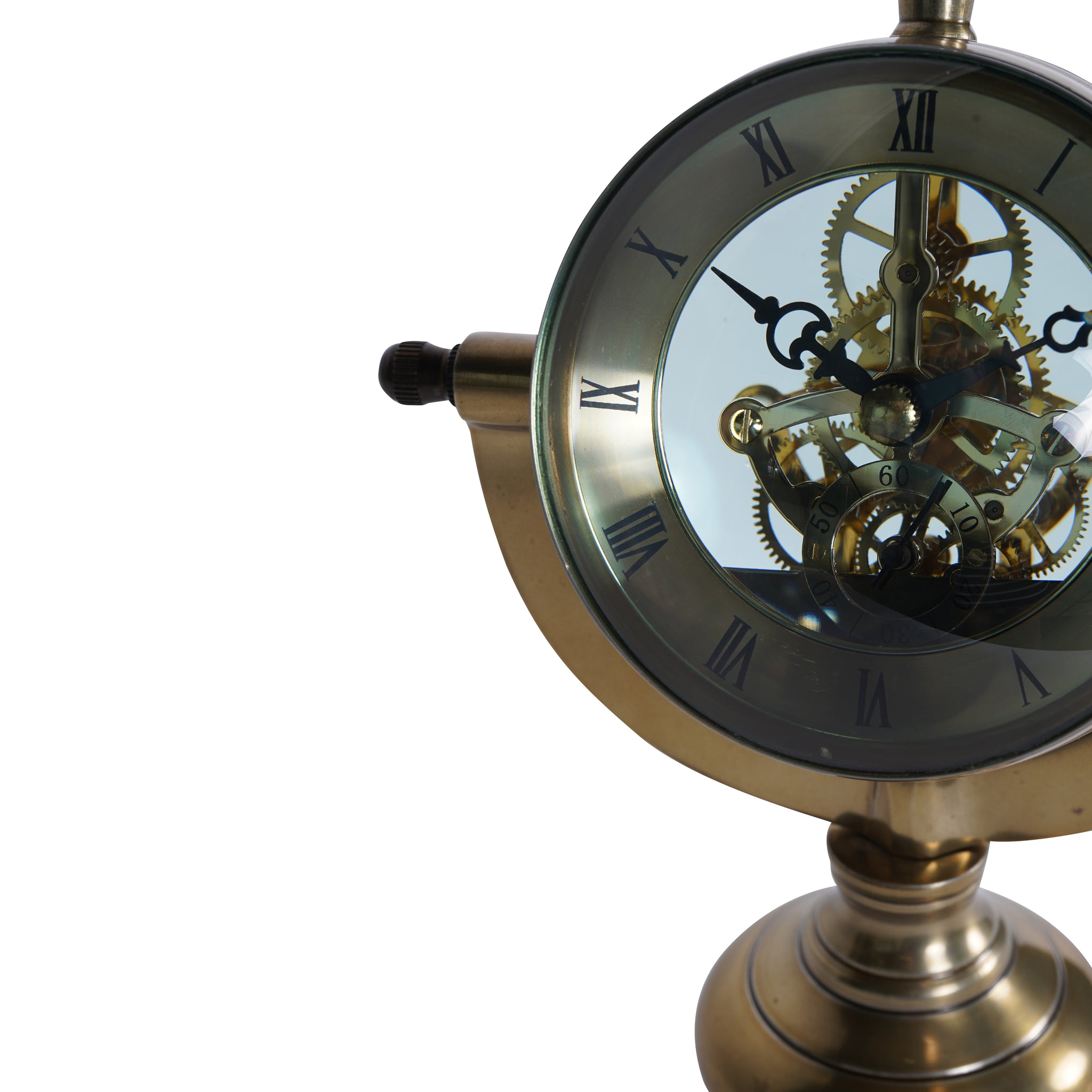 Colombo Antique Brass Finish Mantle Clock