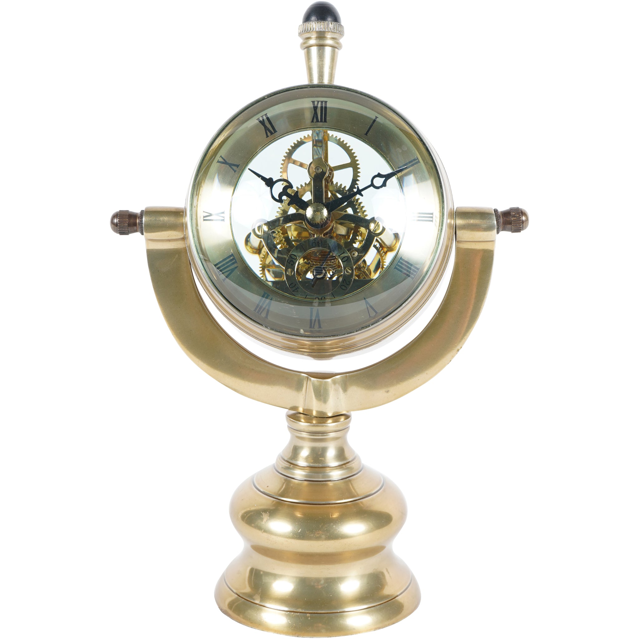 Colombo Antique Brass Finish Mantle Clock