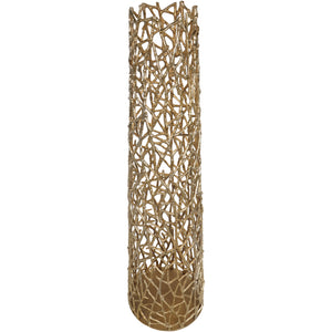 Twigs Gold Sculpture Floor Vase