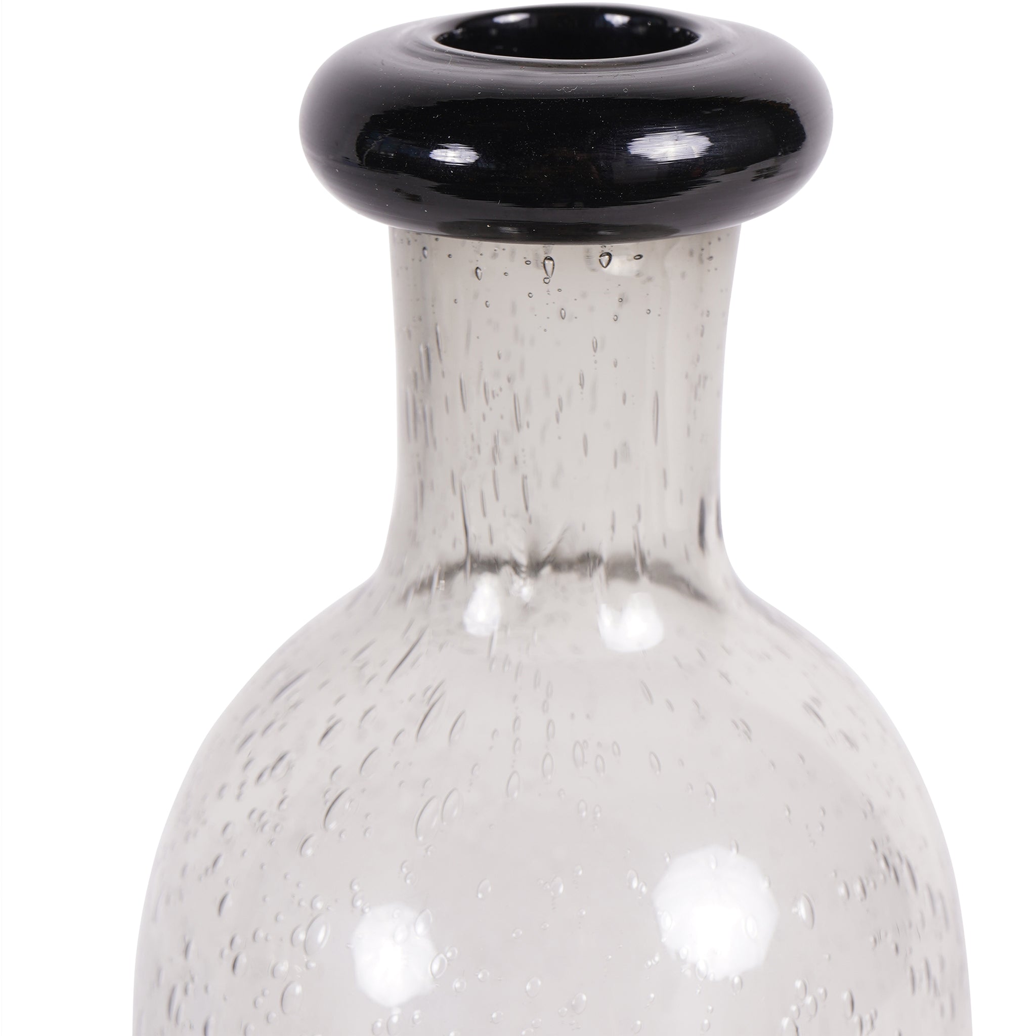 Smokey Glass Bottle Vase Large