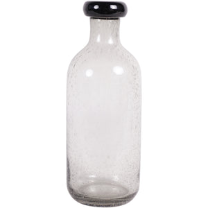 Smokey Glass Bottle Vase Small