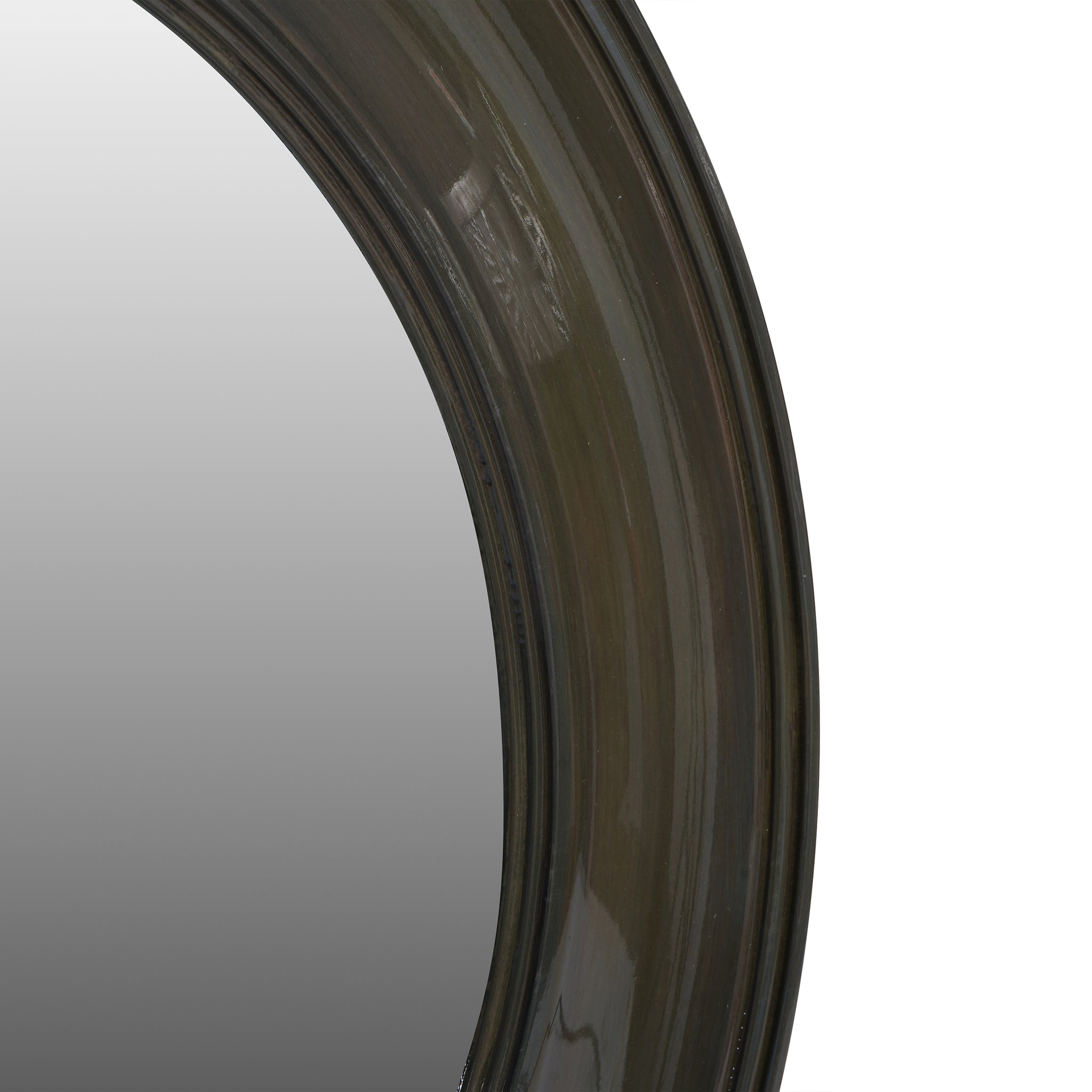 Olive Green Lacquered Mirror 80cm
