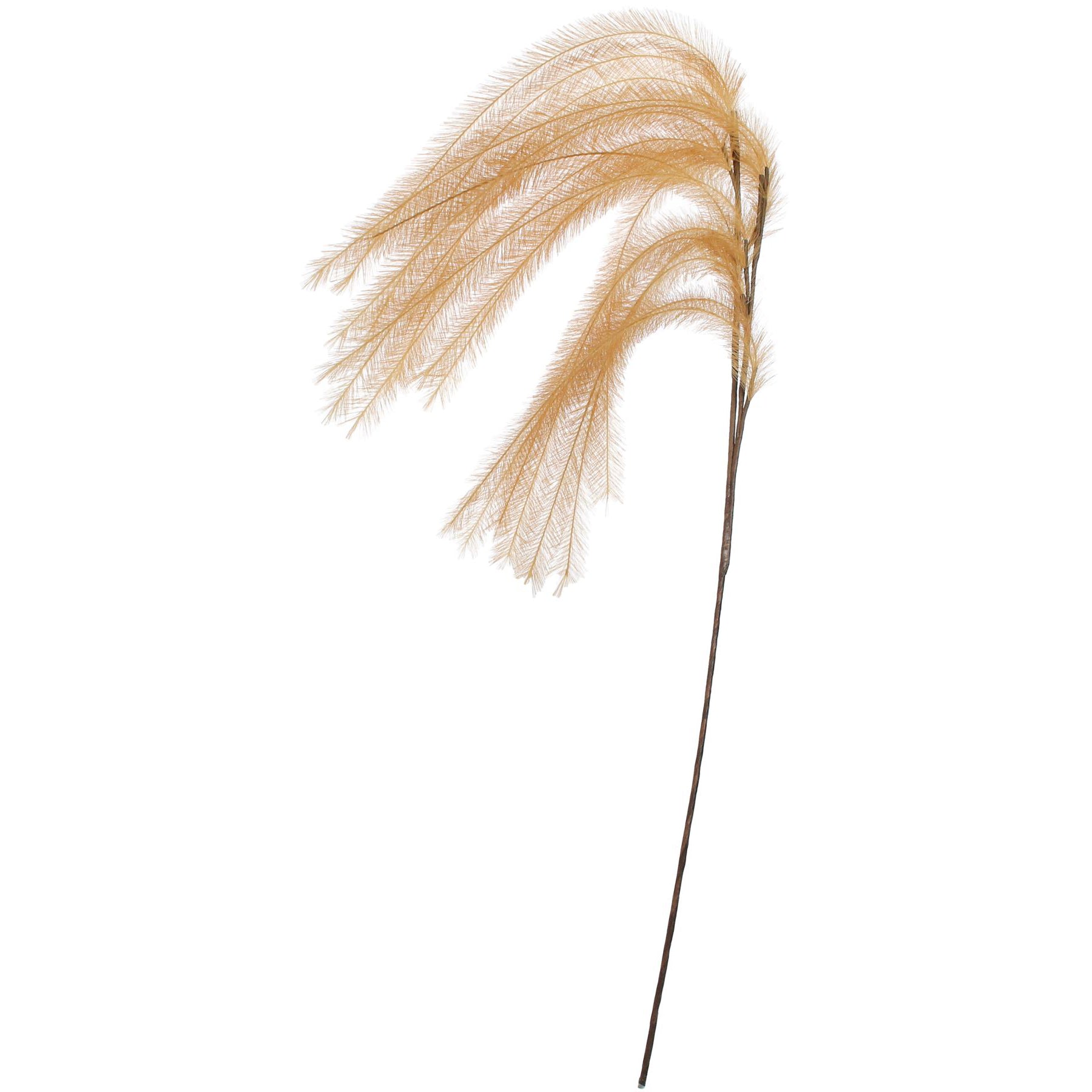 Faux Feather Ocre Grass Spray 140cm