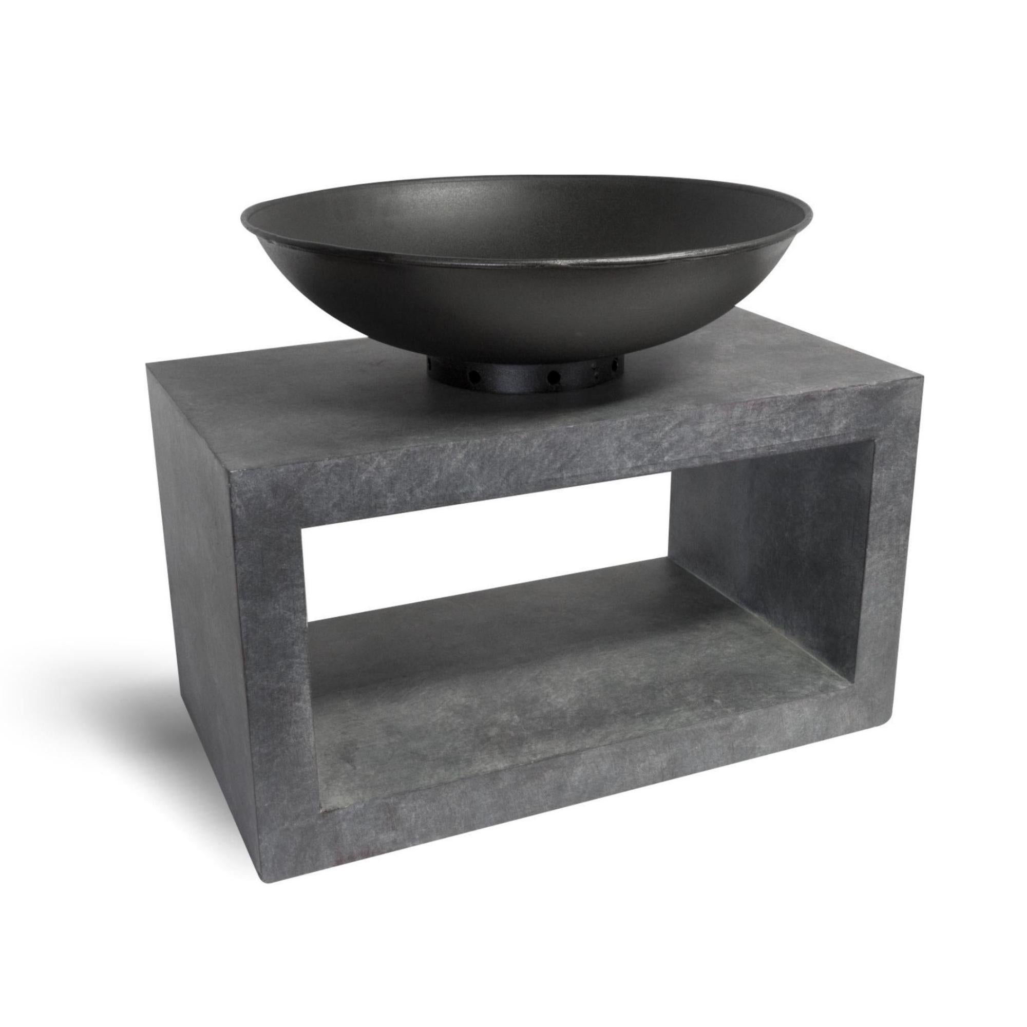 Fire Pit And Rectangle Console Cement
