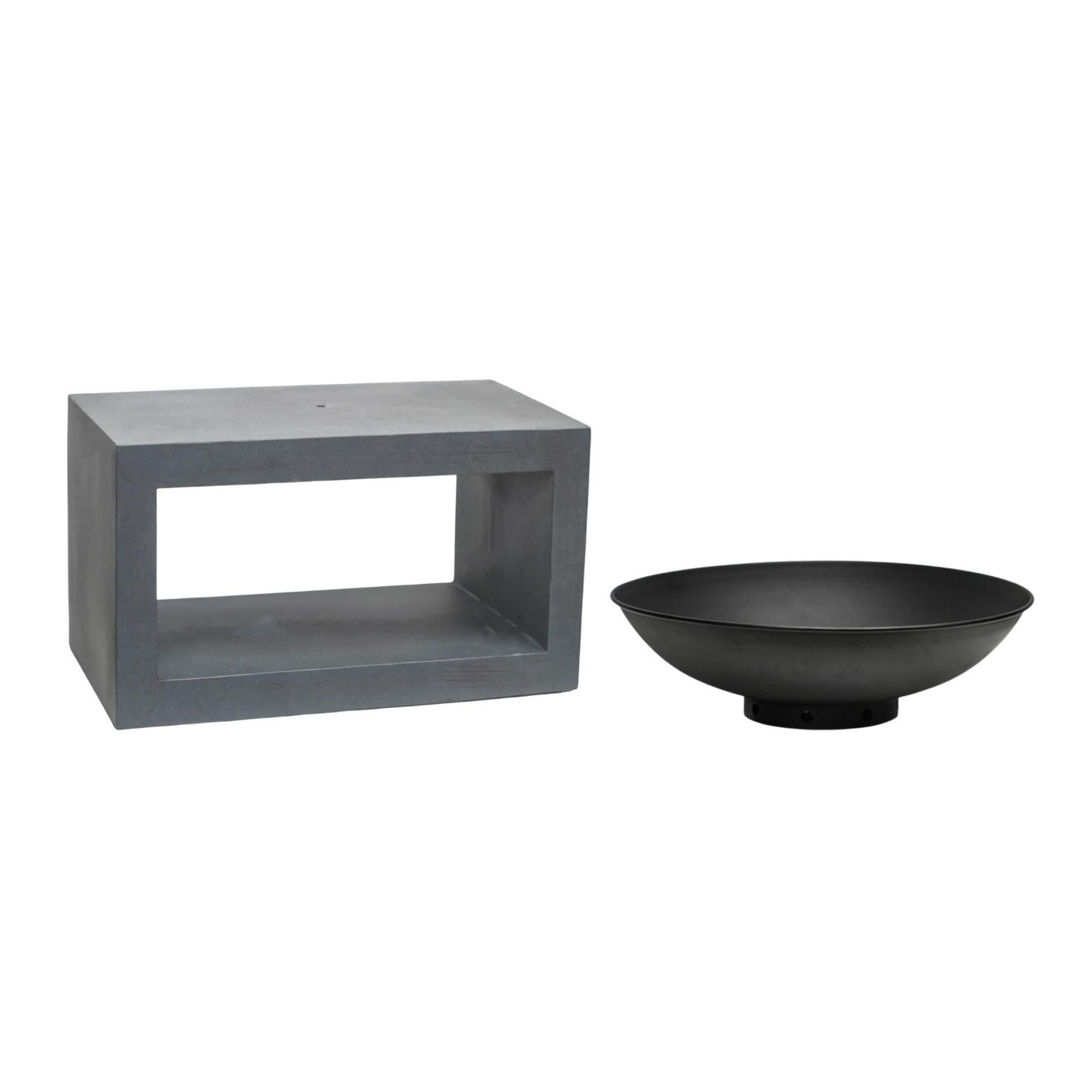 Fire Pit And Rectangle Console Cement