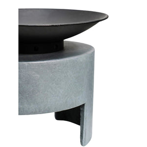 Fire Pit And Oval Console Cement