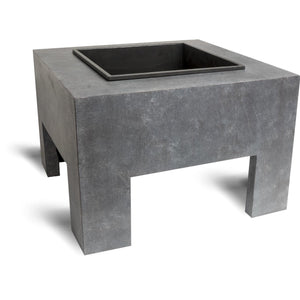 Square Fire Pit And Square Console Cement
