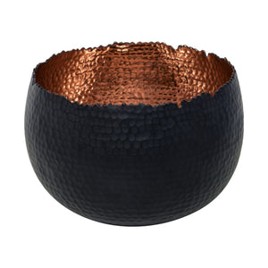 Hammered Bowl Black / Copper Large