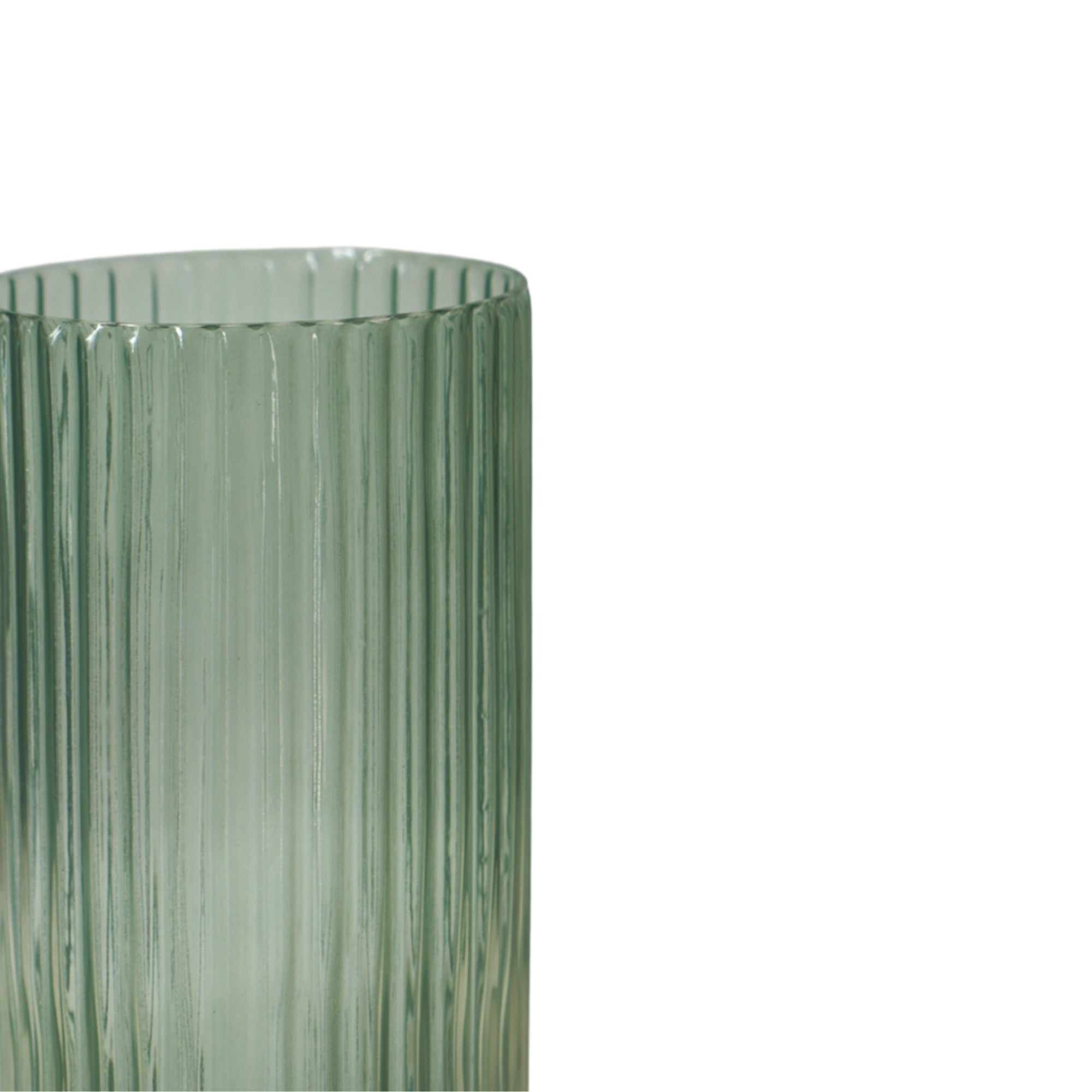 Daphne Ribbed Vase Sage Small