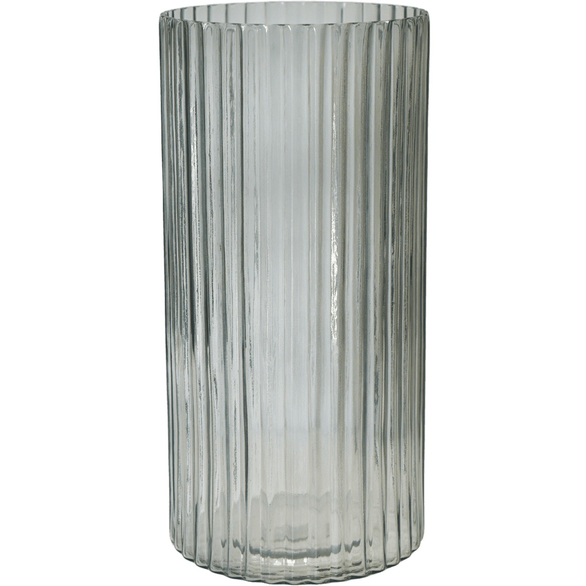 Daphne Ribbed Vase Clear Small
