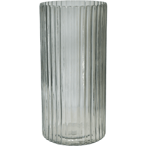 Daphne Ribbed Vase Clear Small