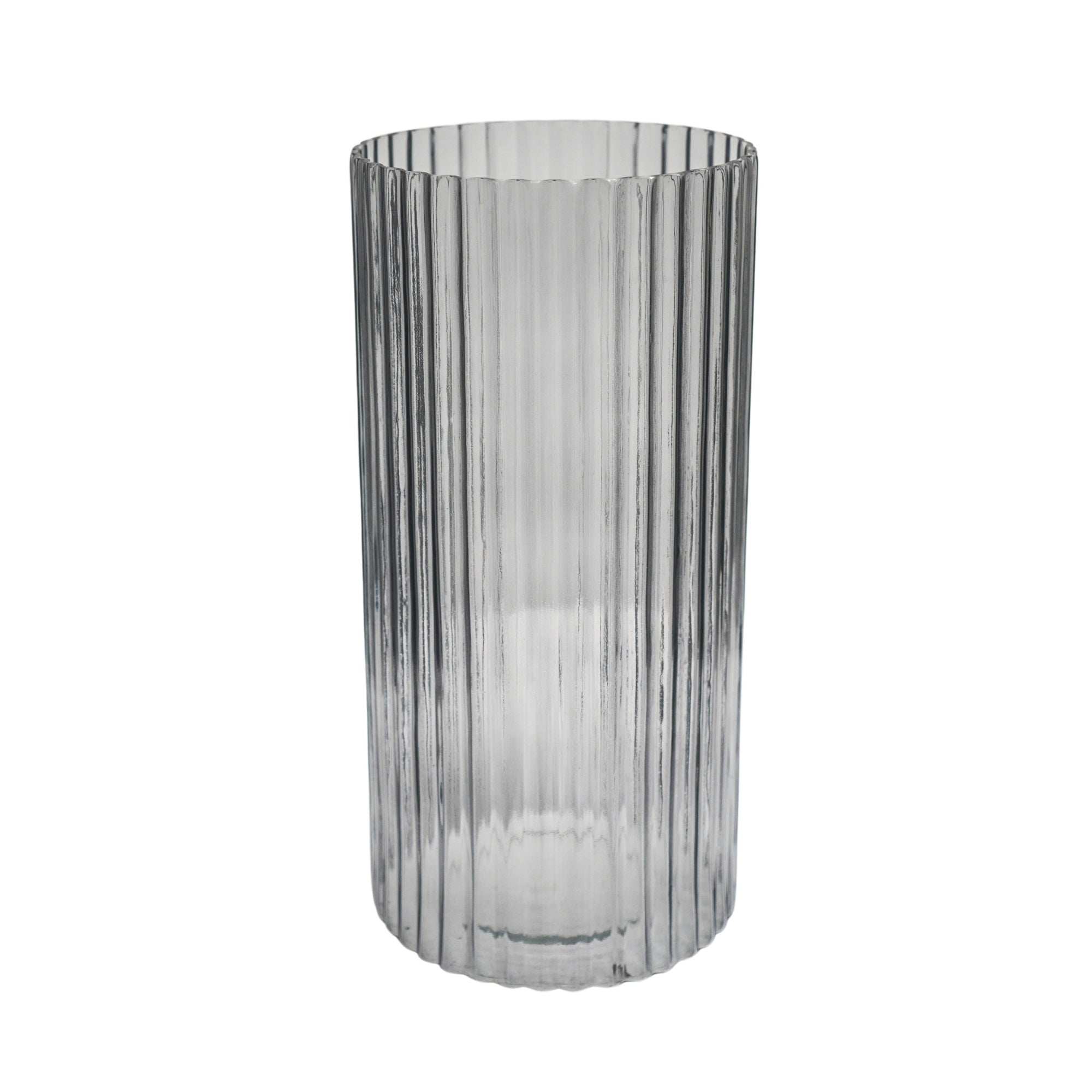 Daphne Ribbed Vase Clear Large