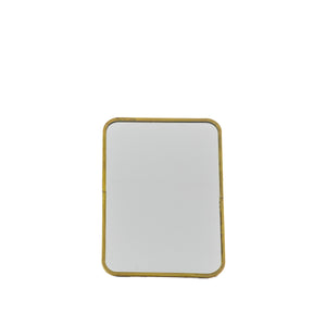 Mala Mirror With Stand Antique Brass 13 X 18 Cm