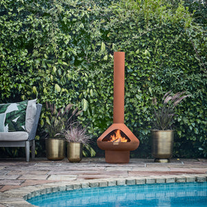 Outdoor Fornax Fireplace In Rust
