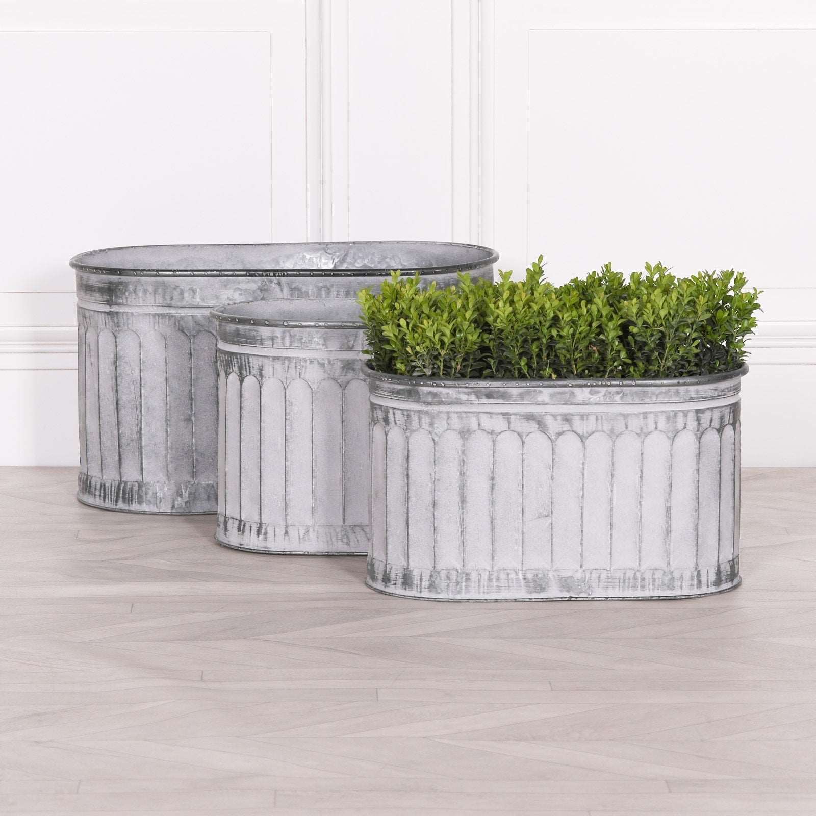 Arched Pattern Metal Planter - Small