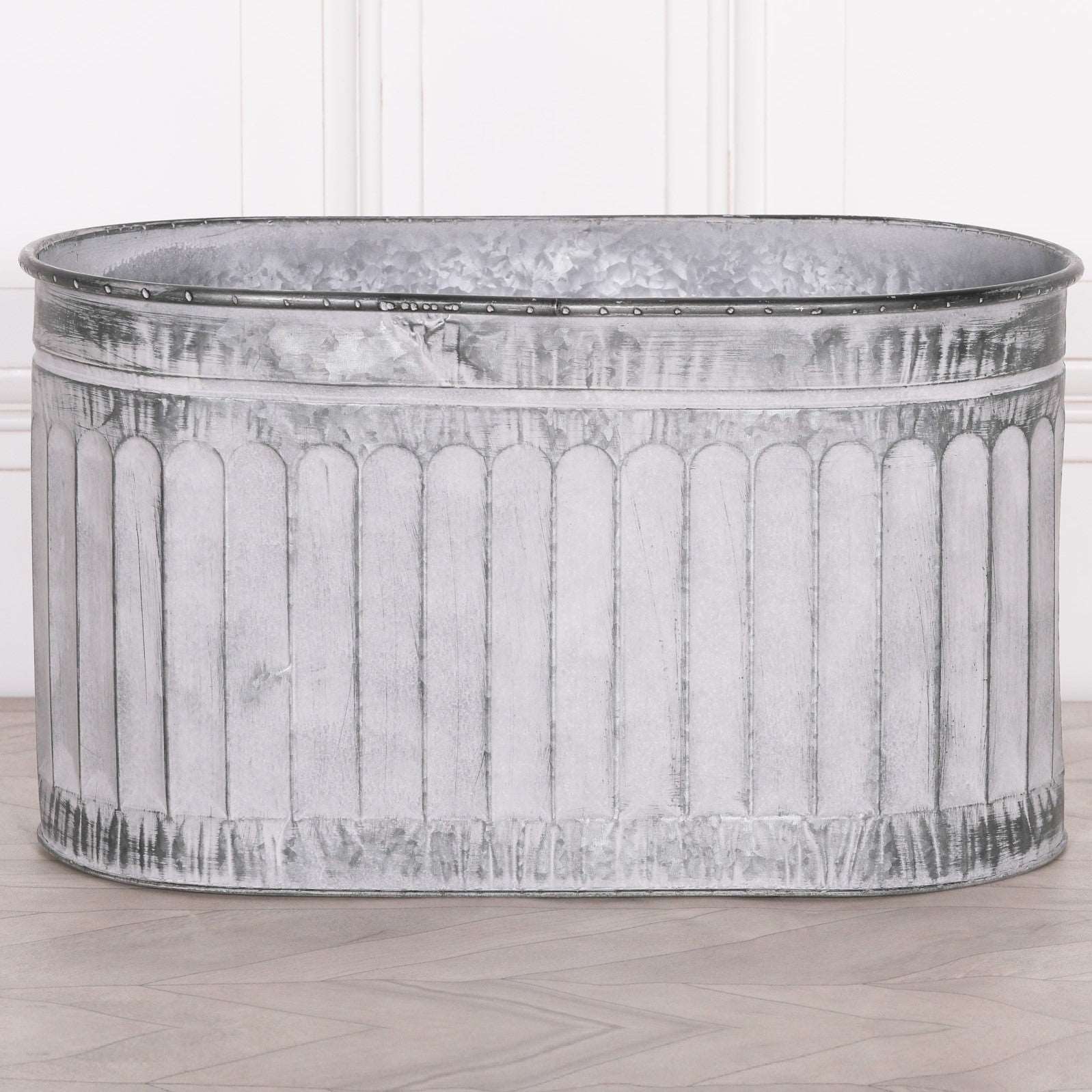 Arched Pattern Metal Planter - Large