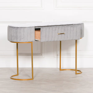 Grey Upholstered Dressing Table