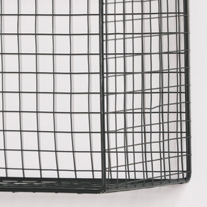 Black Wire 5 Compartment Wall Shelf