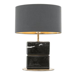 rafael table lamp black marble brass