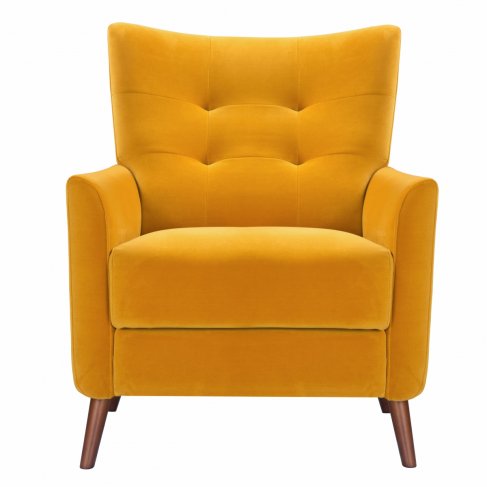 Betty Occasional Chair Mustard Velvet