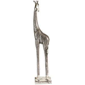 Silver Giraffe Sculpture Small