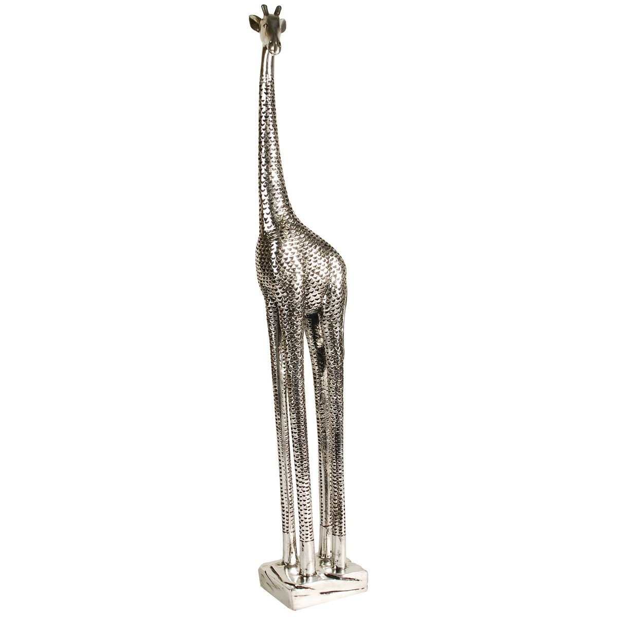 Silver Giraffe Sculpture Large