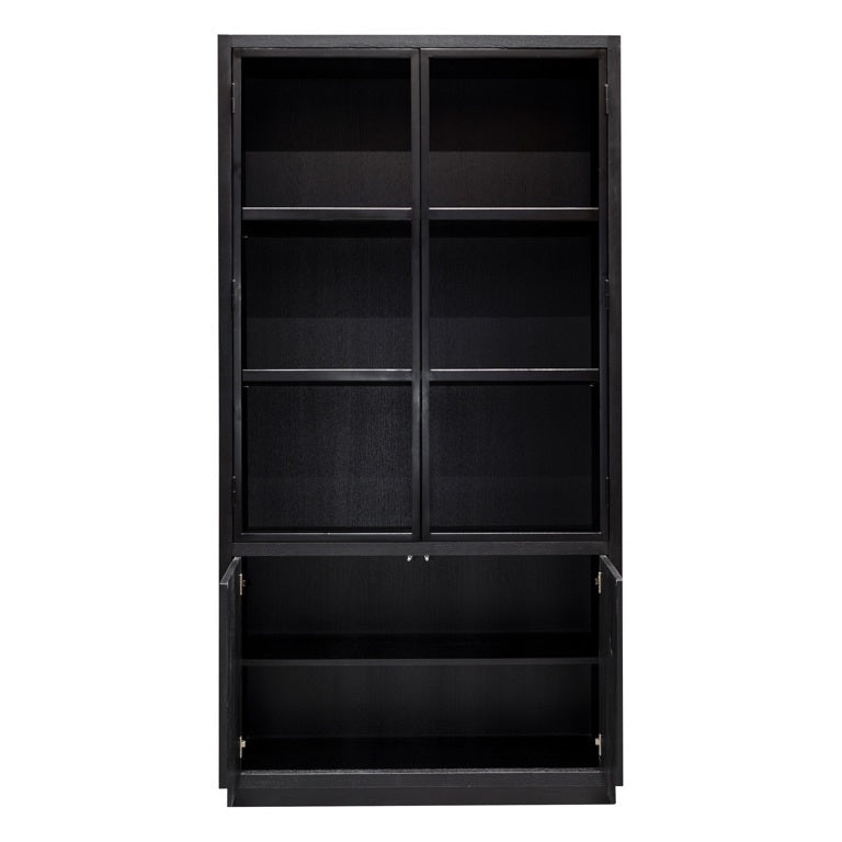 Oakura Cabinet 2 Doors Black Oak Veneer