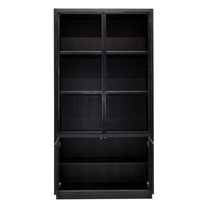 Oakura Cabinet 2 Doors Black Oak Veneer