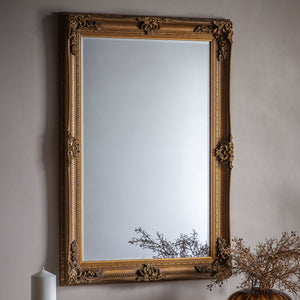 Abney Rectangle Mirror Gold