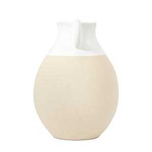 Tino Pitcher Vase Large White Natural