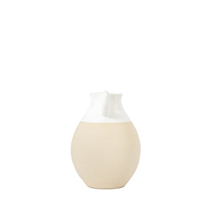 Tino Pitcher Vase Small White Natural