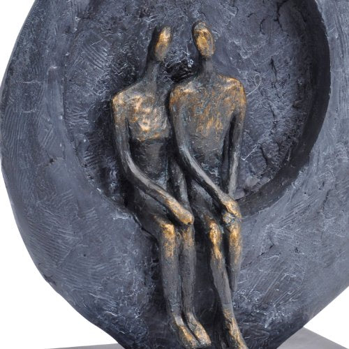Impressionist Couple Sculpture Antique Bronze