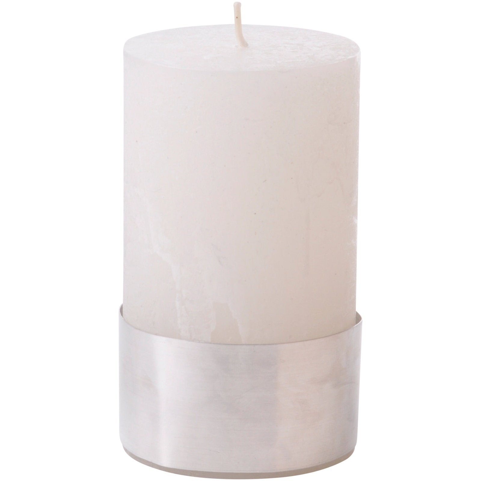 White Rustica Pillar Candle 7x12cm
