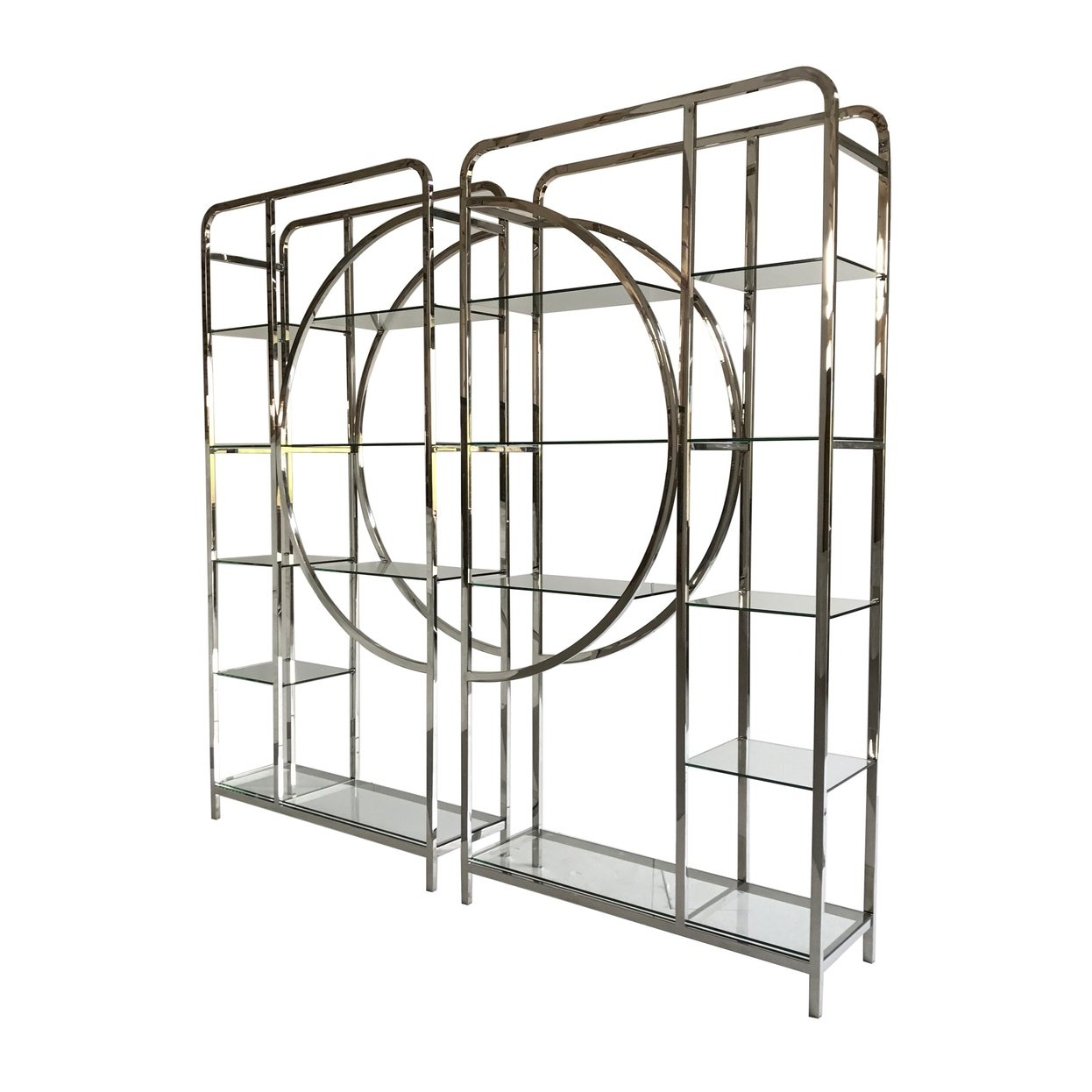 Set of 2 Gateby Stainless Steel  Shelving Unit