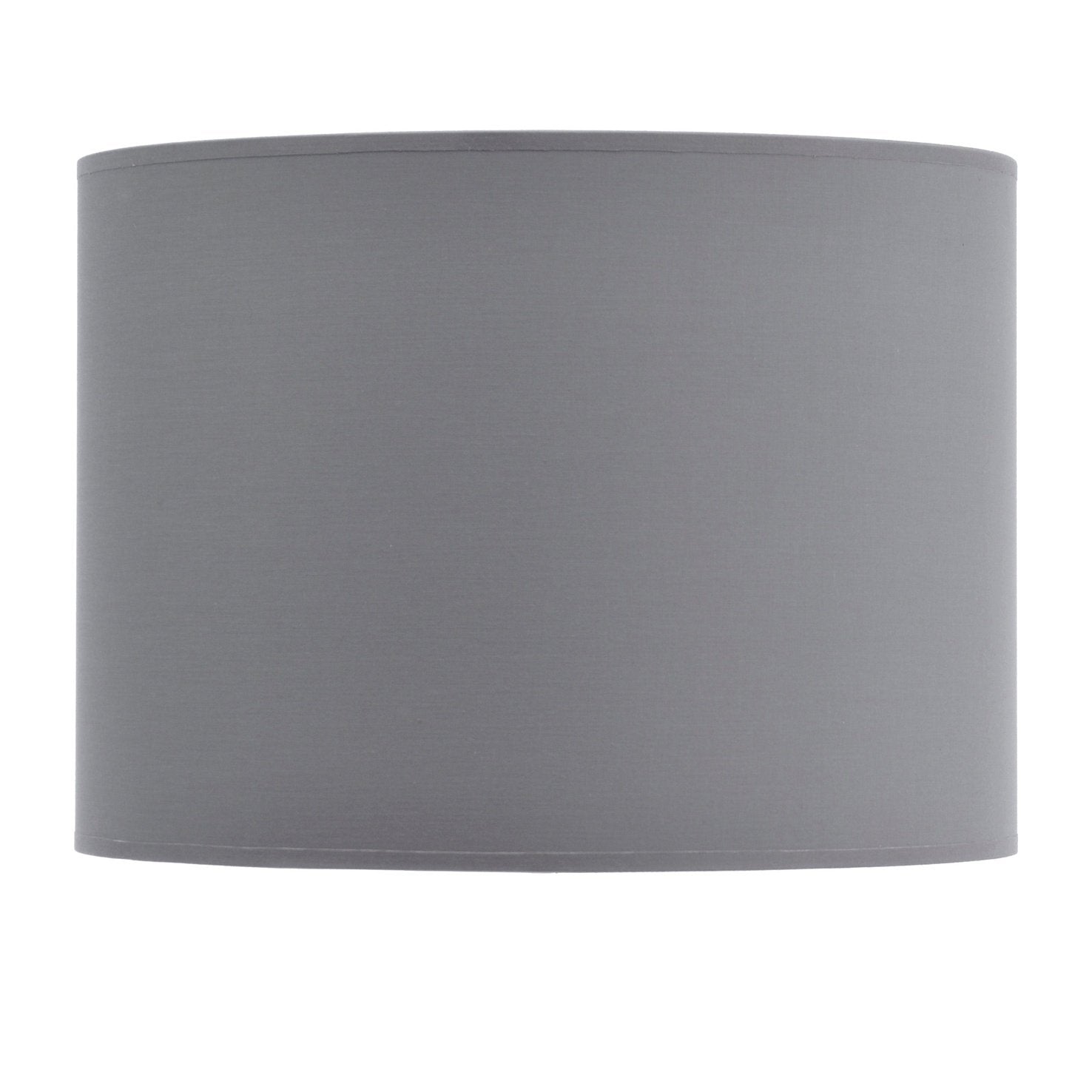 Grey and Silver Lined Drum 14" Lampshade