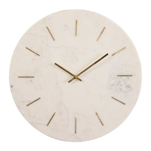 Brass Inlay And Marble Wall Clock