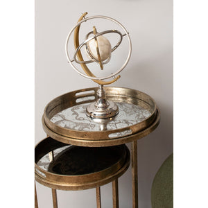 Colli Stainless Steel Armilliary Sculpture with Bone Globe
