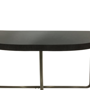 Savoy Half Moon Console Table with Black Tinted Glass