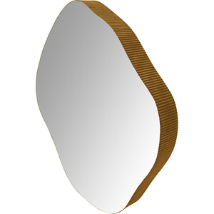 Fluidic Metal Framed Mirror Aged Champagne Finish Small 59x61cm