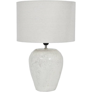 Speckled Terracotta Glazed Table Lamp With Shade - E27 60W
