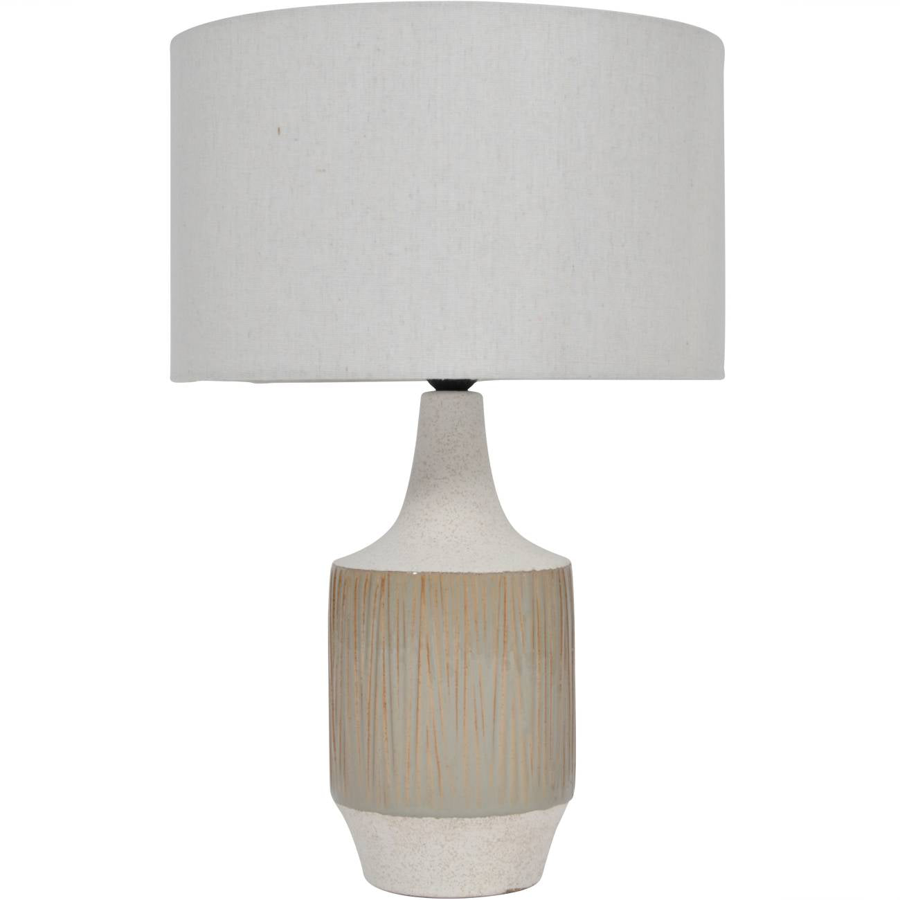 Reed Porcelain Lamp With Shade - E27 60W