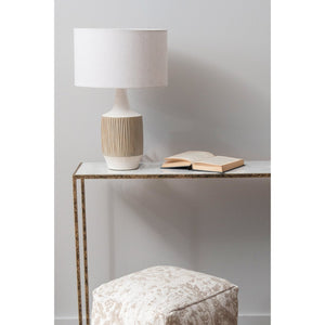Reed Porcelain Lamp With Shade - E27 60W