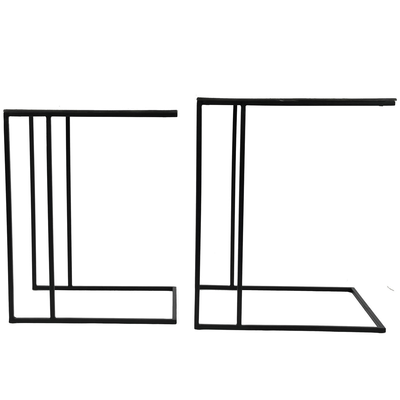 Luma Graphite Textured set of 2 side tables